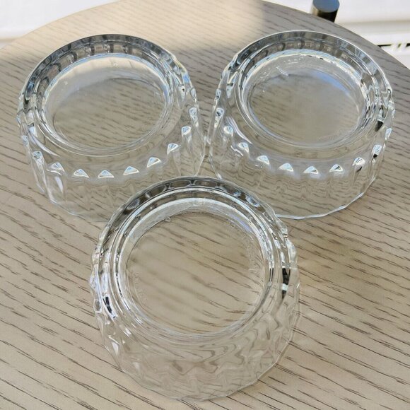 Vtg Pressed Glass Clear Bowls Pasabhce Turkey Finger Candy Trinket Ice Cream - Picture 6 of 9